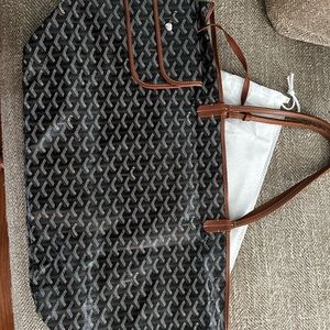 Goyard Tote Black Brown Saint Louis PM with Pouch